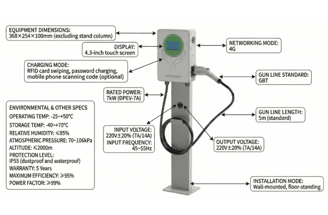 AC EV Charger 7kW - View 3