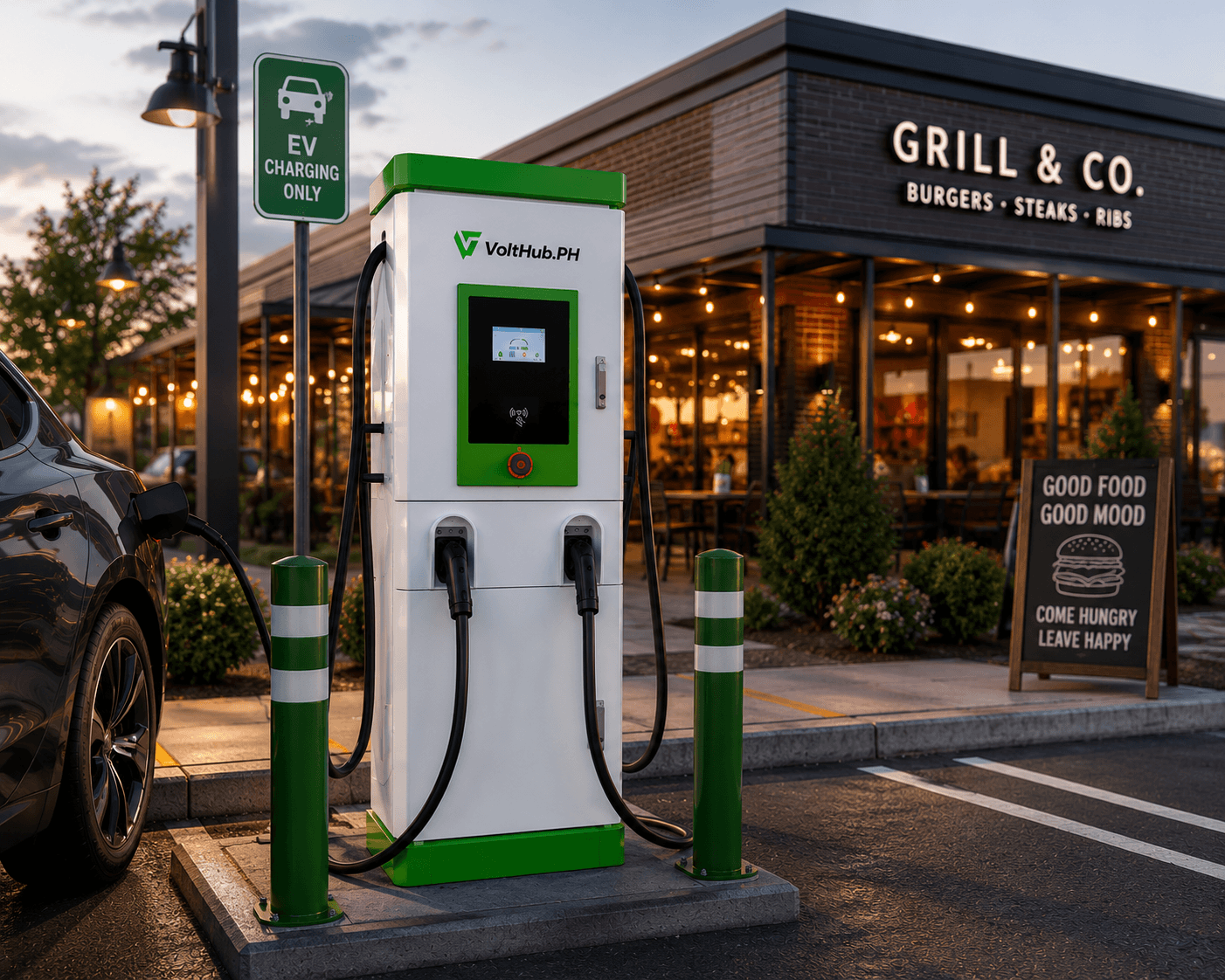 DC EV Charger 480kW at solar canopy charging hub